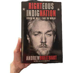 Righteous Indignation Andrew Breitbart SIGNED INSCRIBED TO JAN MICKELSON 1st/1st